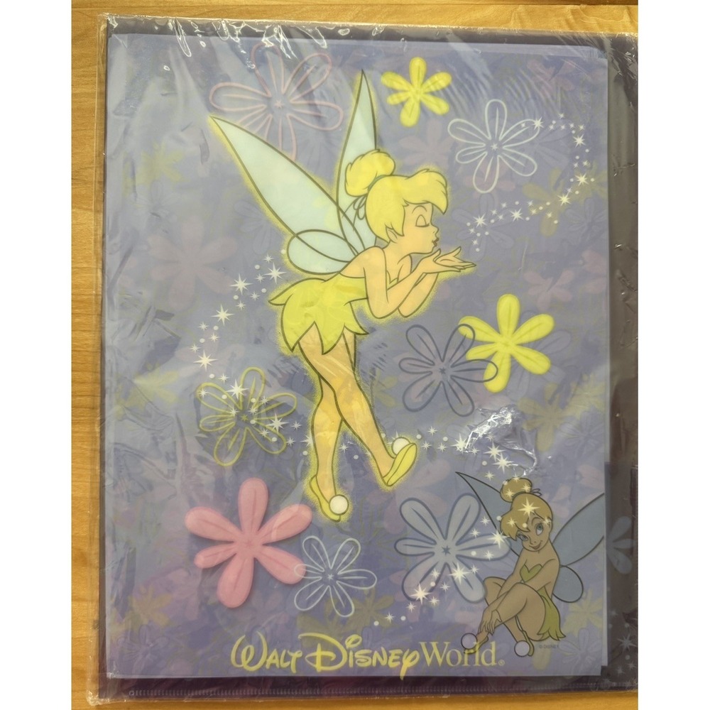 VTG Y2K Disney World WDW Tinkerbell Folder w/ Paper Stationary Office Fairy NWT